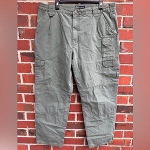 5.11 Tactical Taclite Pro Sage Green Canvas  38x34 Cargo Pants w/ Pockets C1